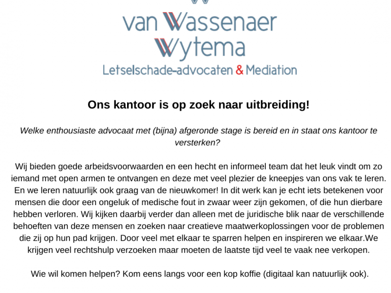 Vacature advocaat haarlem